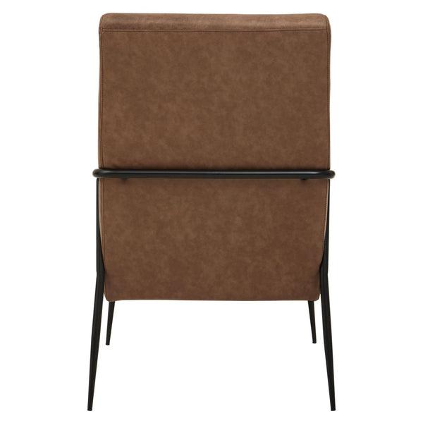 Hoxton Brown Leather Lounge Chair With Reclined Profile - XShowhome Limited - Xshowhome
