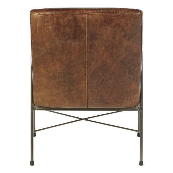 Hoxton Brown Leather Lounge Chair - Canwell Interiors Limited - Xshowhome