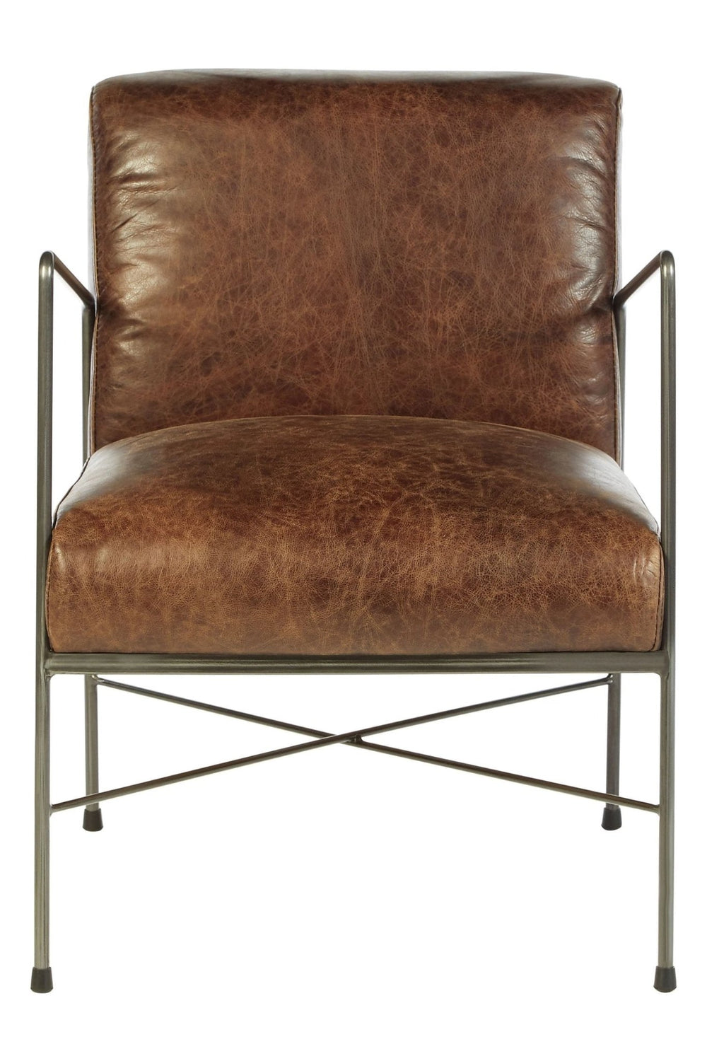 Hoxton Brown Leather Lounge Chair - XShowhome Limited - Xshowhome