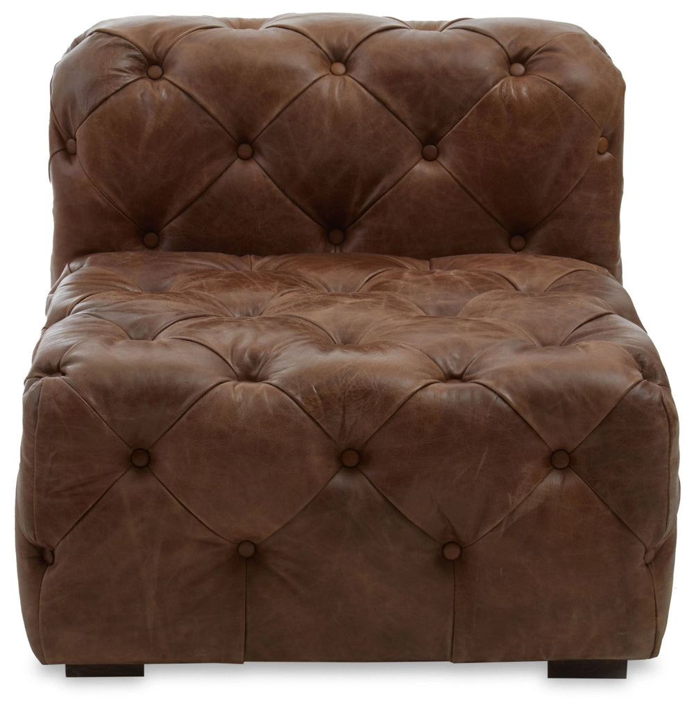 Hoxton Brown Leather Modern Chesterfield Modular Sofa Chair - XShowhome Limited - Xshowhome