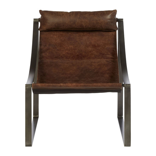 Hoxton Brown Leather Sling Chair - XShowhome Limited - Xshowhome
