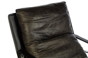 Hoxton Dark Brown Leather Lounge Chair - Canwell Interiors Limited - Xshowhome