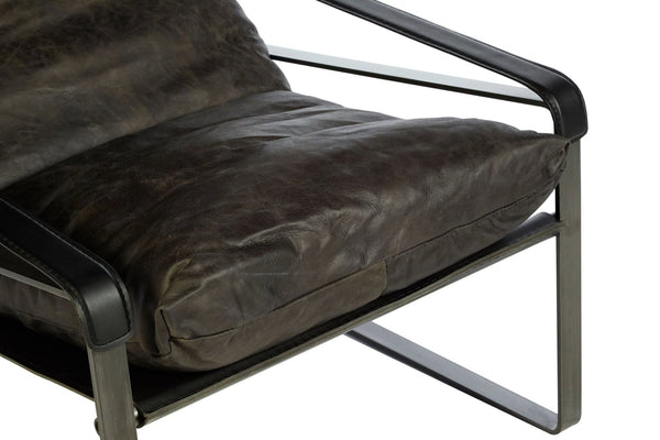Hoxton Dark Brown Leather Lounge Chair - XShowhome Limited - Xshowhome