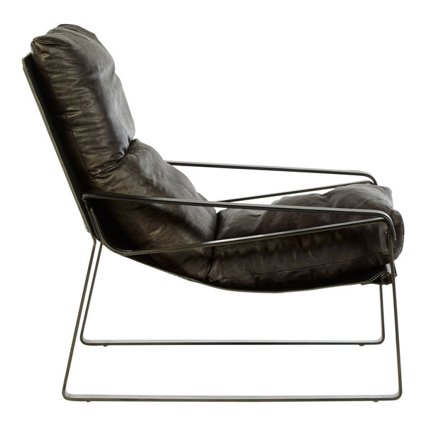 Hoxton Dark Brown Leather Lounge Chair - XShowhome Limited - Xshowhome