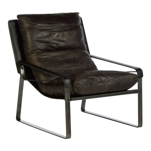Hoxton Dark Brown Leather Lounge Chair - XShowhome Limited - Xshowhome