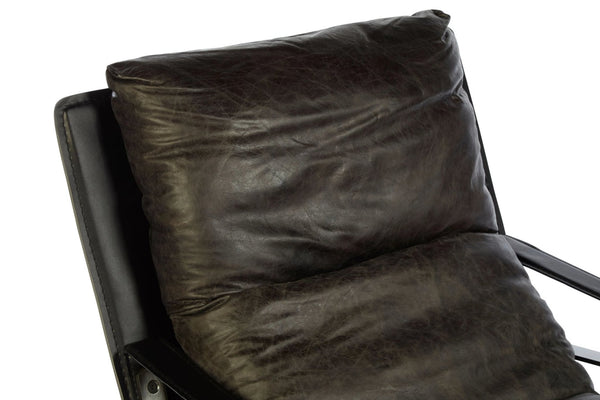 Hoxton Dark Brown Leather Lounge Chair - XShowhome Limited - Xshowhome