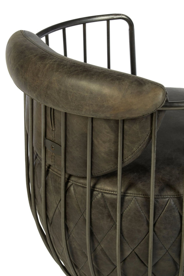 Hoxton Dark Grey Leather Swivel Chair - XShowhome Limited - Xshowhome