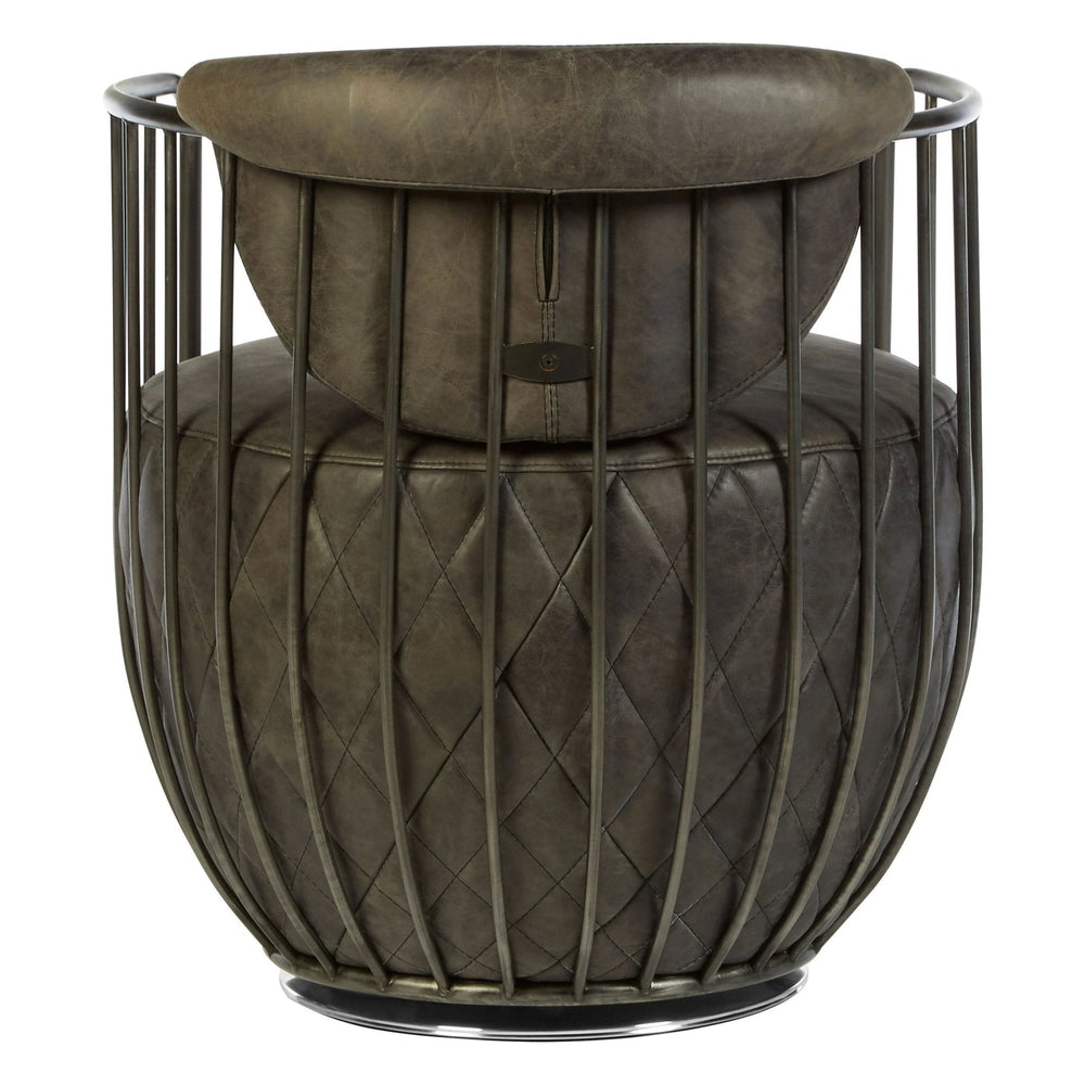 Hoxton Dark Grey Leather Swivel Chair - XShowhome Limited - Xshowhome