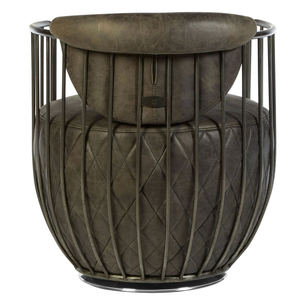 Hoxton Dark Grey Leather Swivel Chair - XShowhome Limited - Xshowhome
