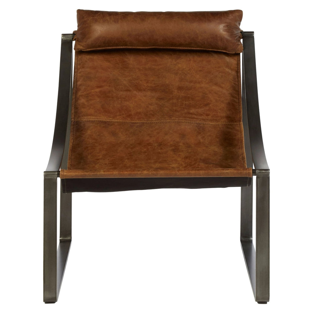 Hoxton Genuine Light Brown Leather Sling Chair - XShowhome Limited - Xshowhome