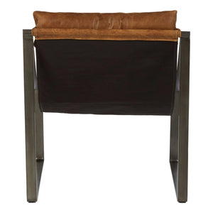 Hoxton Genuine Light Brown Leather Sling Chair - XShowhome Limited - Xshowhome