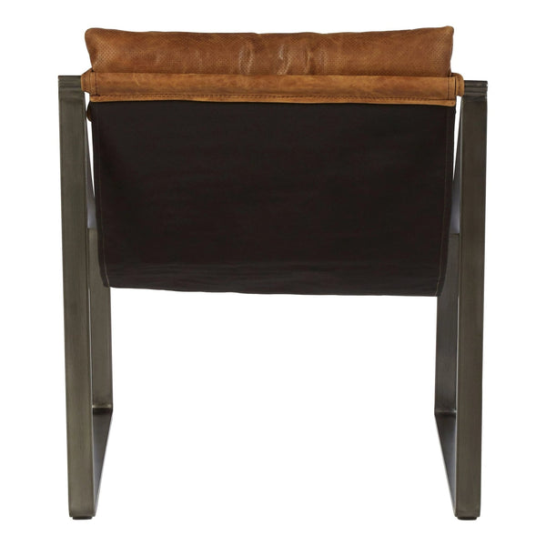 Hoxton Genuine Light Brown Leather Sling Chair - XShowhome Limited - Xshowhome