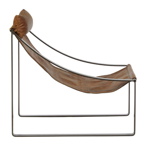 Hoxton Genuine Light Brown Leather Sling Chair - XShowhome Limited - Xshowhome