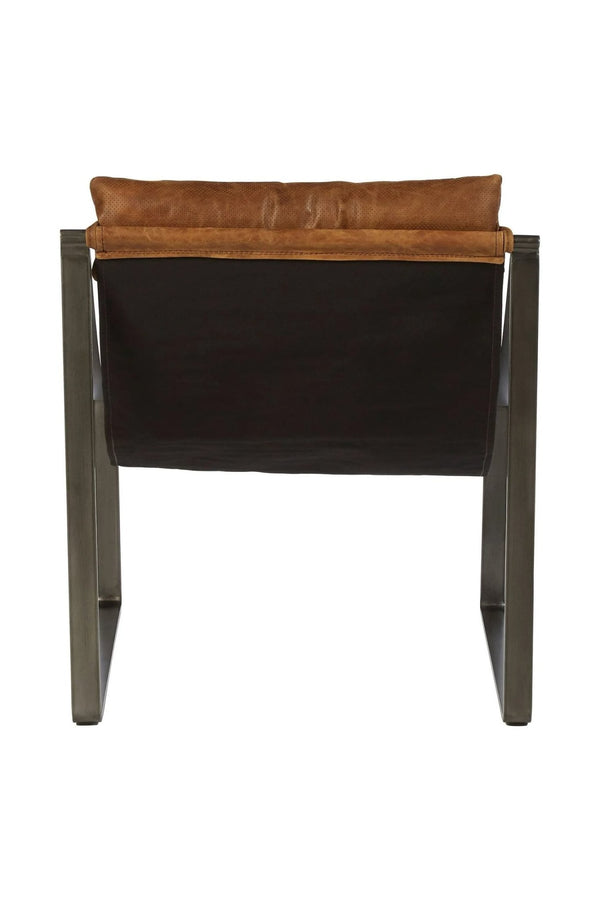 Hoxton Genuine Light Brown Leather Sling Chair - XShowhome Limited - Xshowhome