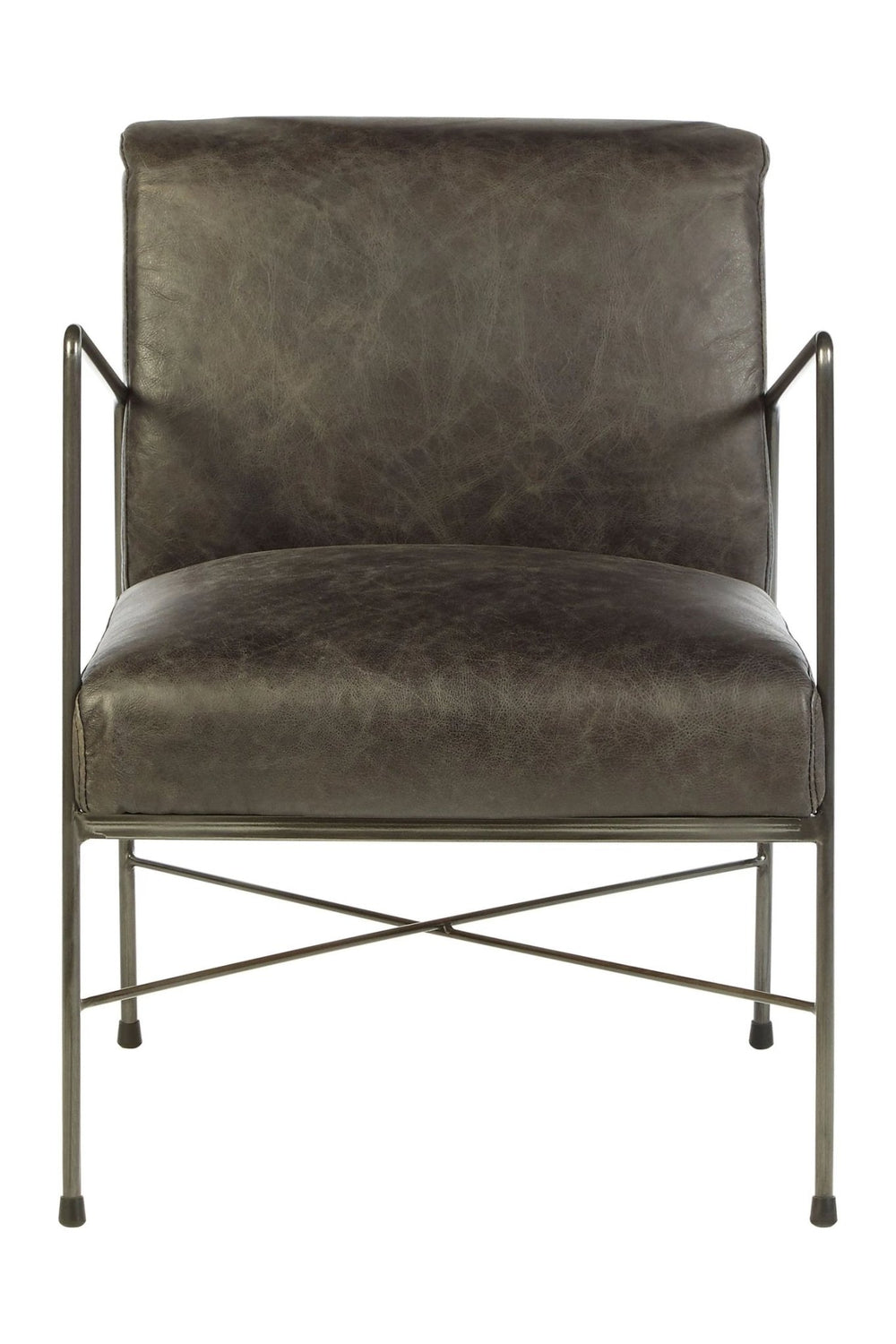 Hoxton Grey Leather Lounge Chair - XShowhome Limited - Xshowhome