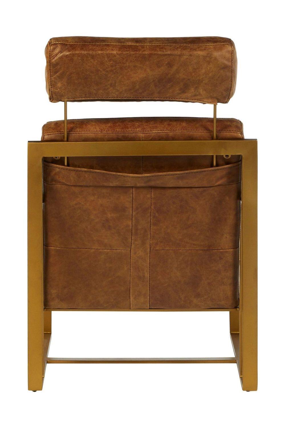 Hoxton Light Brown Leather Lounge Chair With Iron Frame - XShowhome Limited - Xshowhome