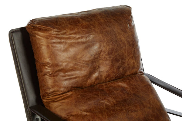 Hoxton Light Brown Leather Lounge Chair - Canwell Interiors Limited - Xshowhome