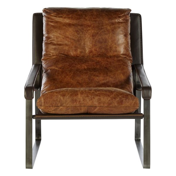 Hoxton Light Brown Leather Lounge Chair - Canwell Interiors Limited - Xshowhome
