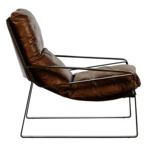 Hoxton Light Brown Leather Lounge Chair - XShowhome Limited - Xshowhome