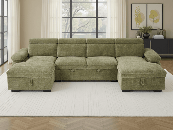 Hudson Sofabed Green U Shape Corner - XShowhome Limited - Xshowhome