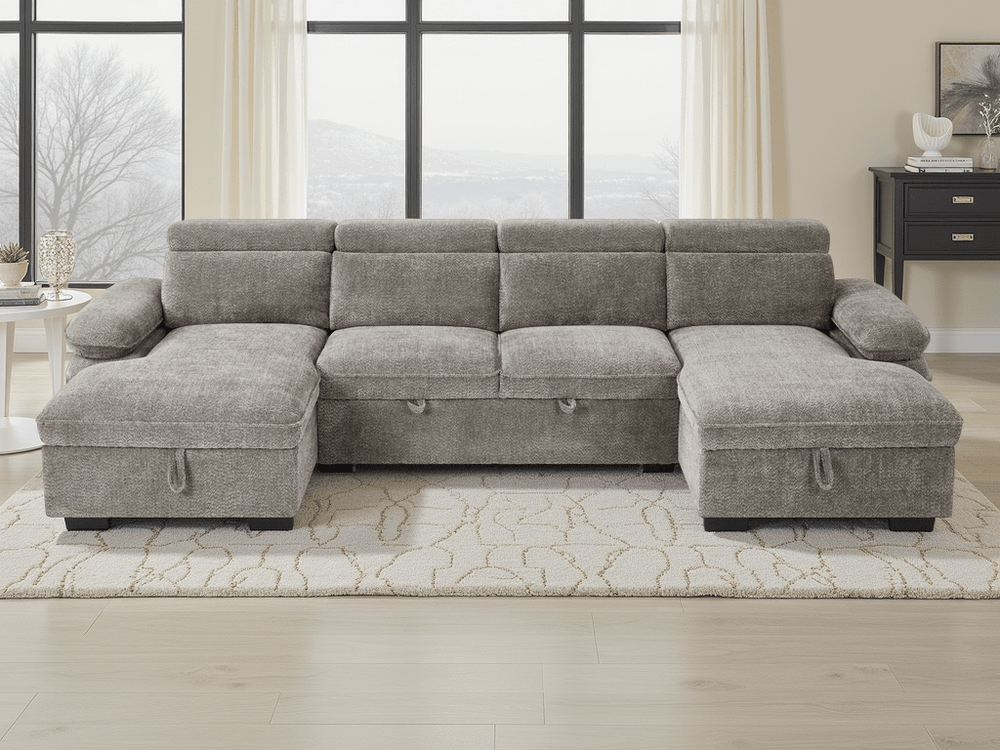 Hudson Sofabed Grey U Shape Corner - XShowhome Limited - Xshowhome