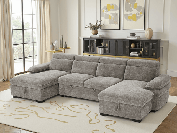 Hudson Sofabed Grey U Shape Corner - XShowhome Limited - Xshowhome