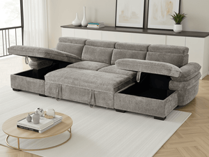 Hudson Sofabed Grey U Shape Corner - XShowhome Limited - Xshowhome