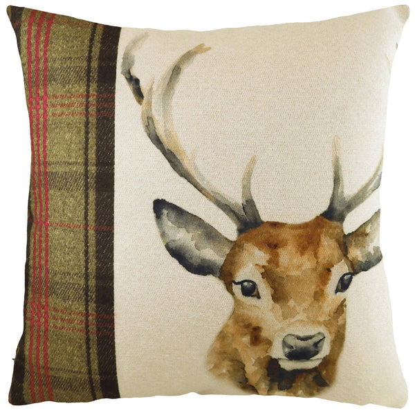Hunter Stag 43x43 Feather Filled Cushion Multi - Canwell Interiors Limited - Riva