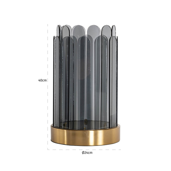 Hurricane light Daisey smoke large - Canwell Interiors Limited - Richmond