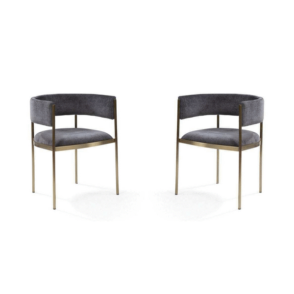 Envie II Dining Chair - Set of 2 - Giselle Dark Charcoal - Tommy Franks