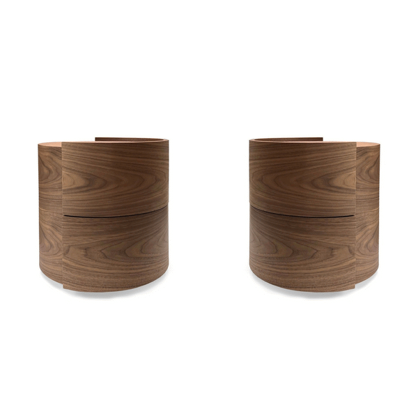 Dexter Bedside Table - Walnut - Pair - Tommy Franks