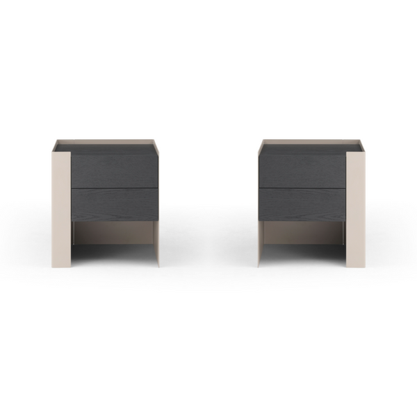 Tunica Bedside Table - Taupe - Pair - Tommy Franks