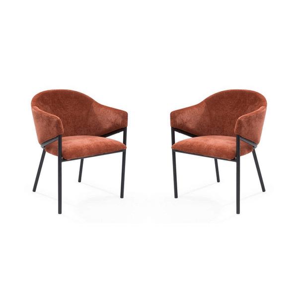Aidan Armchair - Rust - Set of 2 - Tommy Franks