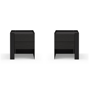 Tunica Bedside Table - Black Oak - Pair - Tommy Franks