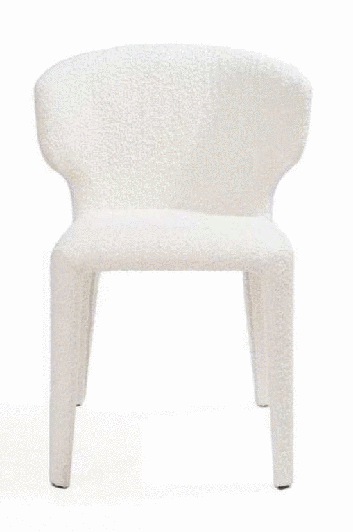 Vela Dining Chair - Chex Polar Bouclé - Tommy Franks