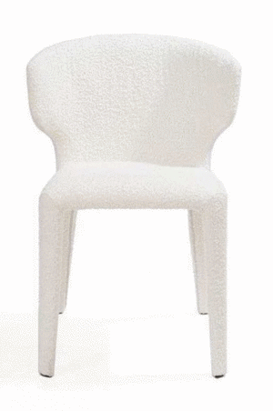 Vela Dining Chair - Chex Polar Bouclé - Tommy Franks