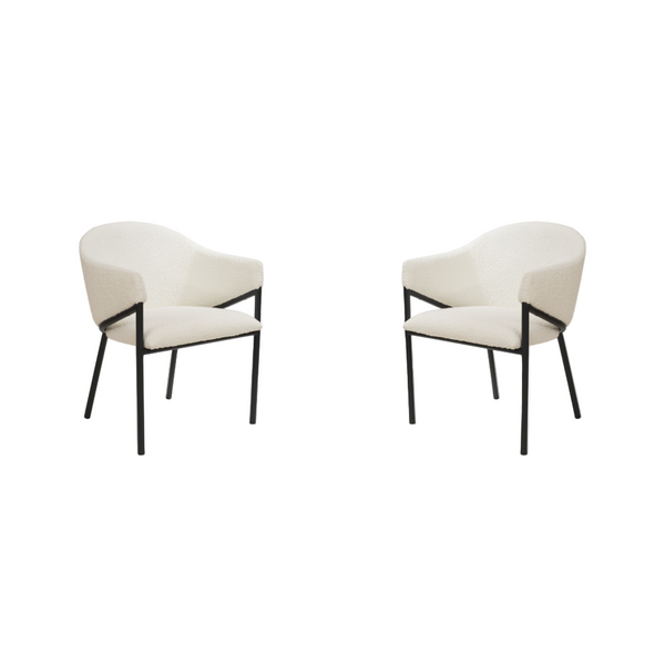 Aidan Armchair - Polar Bouclé - Set of 2 - Tommy Franks