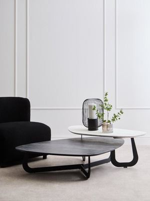 Imperia 2 Tier Large Asymmetrical Ceramic Coffee Table - Canwell Interiors Limited - Xshowhome