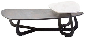Imperia 2 Tier Large Asymmetrical Ceramic Coffee Table - Canwell Interiors Limited - Xshowhome