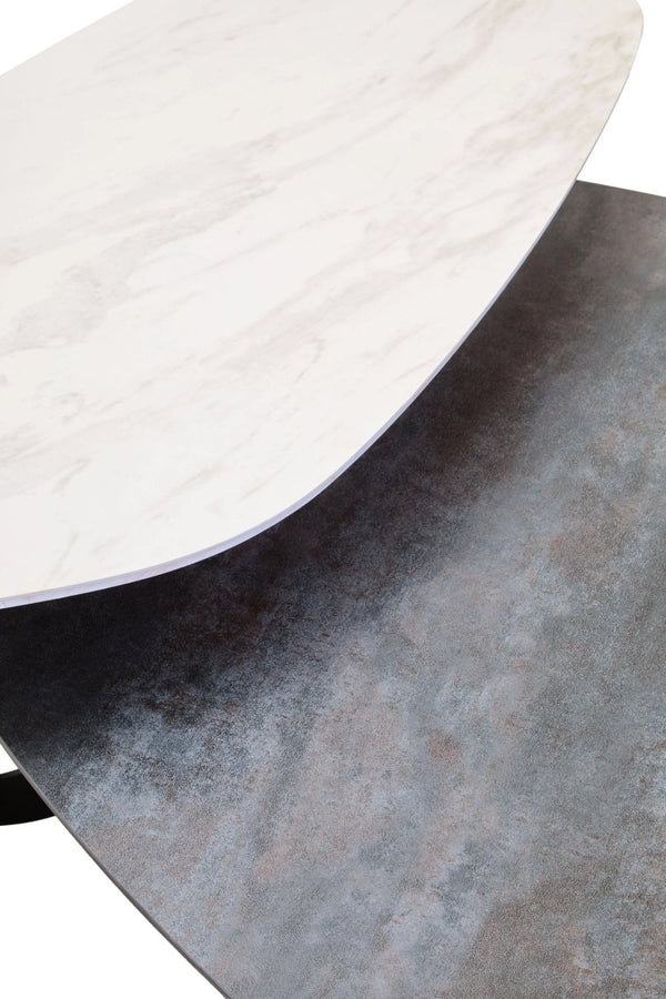 Imperia 2 Tier Large Asymmetrical Ceramic Coffee Table - XShowhome Limited - Xshowhome
