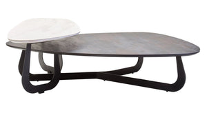 Imperia 2 Tier Large Asymmetrical Ceramic Coffee Table - XShowhome Limited - Xshowhome