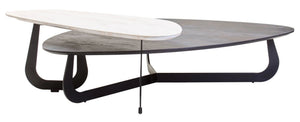 Imperia 2 Tier Large Asymmetrical Ceramic Coffee Table - XShowhome Limited - Xshowhome