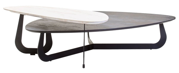 Imperia 2 Tier Large Asymmetrical Ceramic Coffee Table - XShowhome Limited - Xshowhome