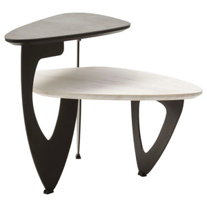 Imperia 2 Tier Small Asymmetrical Ceramic Coffee Table - XShowhome Limited - Xshowhome