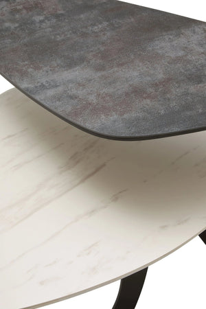 Imperia 2 Tier Small Asymmetrical Ceramic Coffee Table - XShowhome Limited - Xshowhome