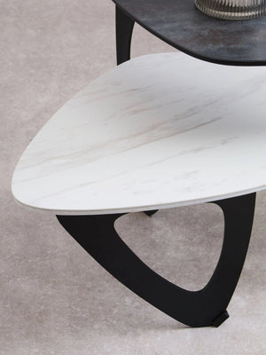 Imperia 2 Tier Small Asymmetrical Ceramic Coffee Table - XShowhome Limited - Xshowhome