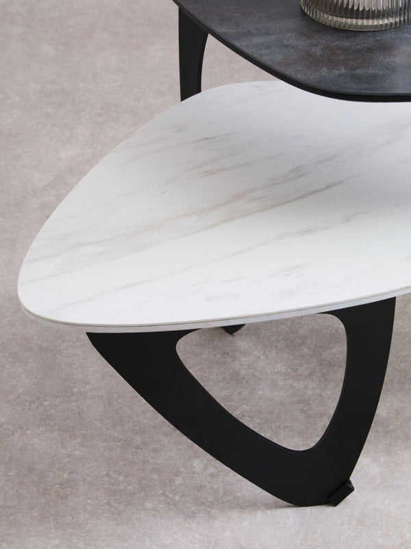 Imperia 2 Tier Small Asymmetrical Ceramic Coffee Table - XShowhome Limited - Xshowhome