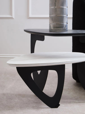 Imperia 2 Tier Small Asymmetrical Ceramic Coffee Table - XShowhome Limited - Xshowhome