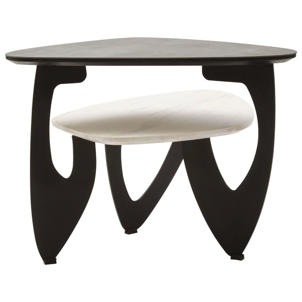 Imperia 2 Tier Small Asymmetrical Ceramic Coffee Table - XShowhome Limited - Xshowhome