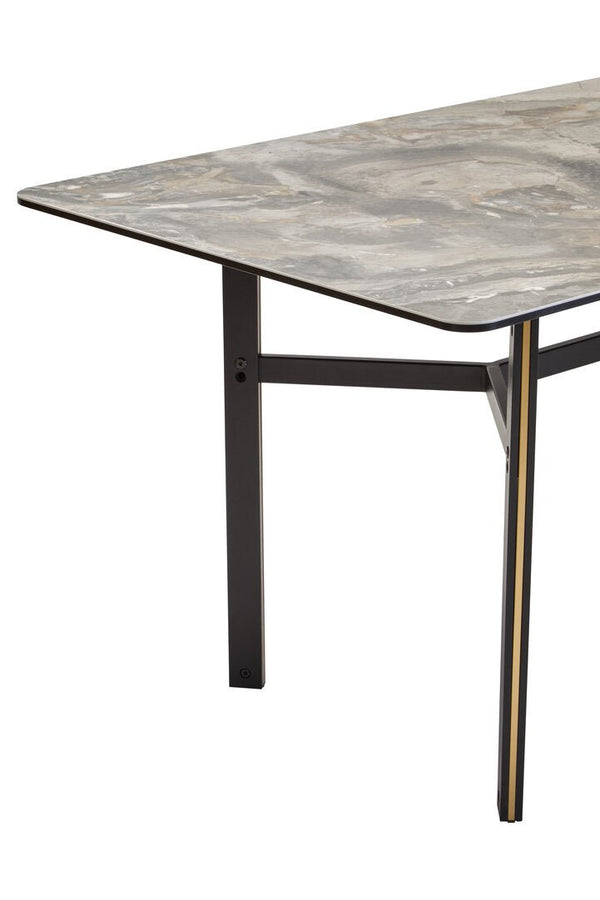 Imperia Ceramic Marble Effect Rectangular Dining Table - Canwell Interiors Limited - Xshowhome